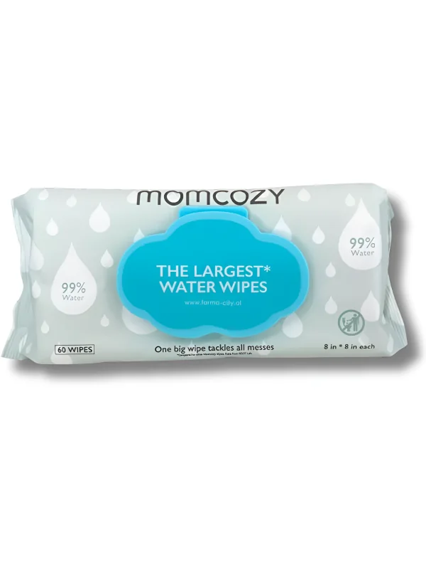 MOMCOZY – LINGETTES XL 20×20CM 99% EAU PURE